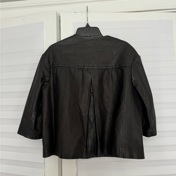 VINCE Leather Evening Jacket - Picture 6 of 7